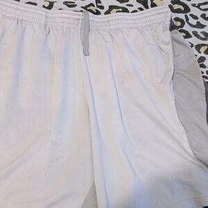 Under Armour Gray and White Athletic Shorts